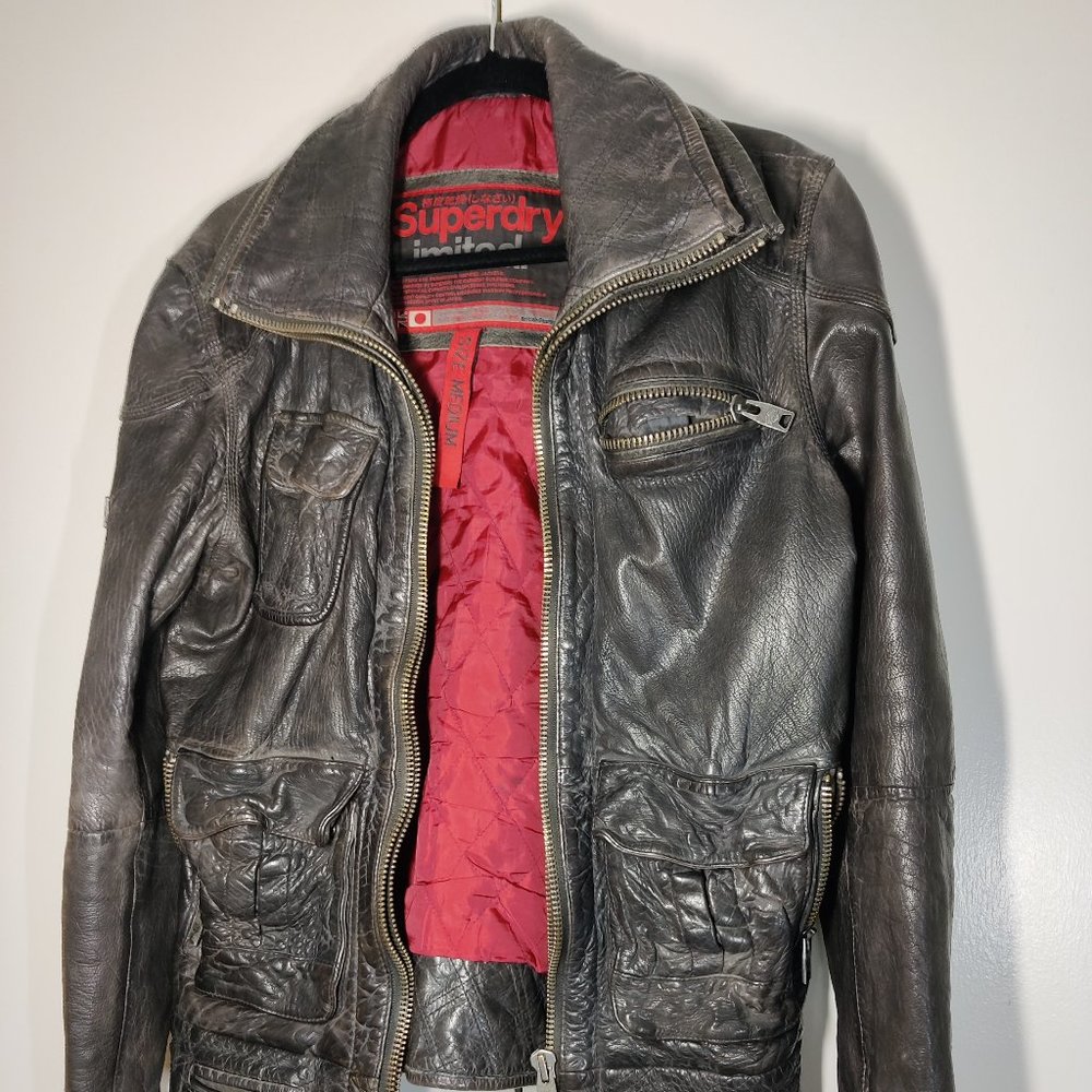 Superdry REAL LEATHER Motorcycle Jacket